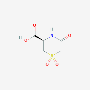 molecular formula C5H7NO5S B2393880 (3R)-1,1,5-trioxo-1lambda6-thiomorpholine-3-carboxylic acid CAS No. 118438-66-7