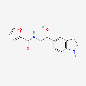 molecular formula C16H18N2O3 B2393885 N-(2-hydroxy-2-(1-methylindolin-5-yl)ethyl)furan-2-carboxamide CAS No. 1705898-39-0