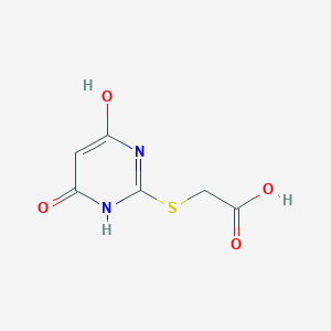 molecular formula C6H6N2O4S B2393886 [(4,6-Dihydroxypyrimidin-2-YL)thio]acetic acid CAS No. 381678-33-7