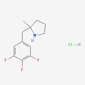 molecular formula C12H15ClF3N B2393894 2-Methyl-2-(3,4,5-trifluorobenzyl)pyrrolidine hydrochloride CAS No. 2089258-37-5