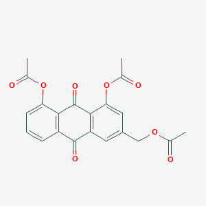 molecular formula C21H16O8 B023939 1,8-Bis(acetyloxy)-3-[(acetyloxy)methyl]-9,10-anthracenedione CAS No. 25395-11-3