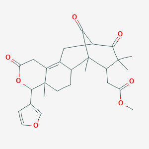 molecular formula C27H32O7 B239390 Mexicanolide CAS No. 1915-67-9