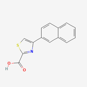 molecular formula C14H9NO2S B2393909 4-(2-Naphthyl)-1,3-thiazole-2-carboxylic acid CAS No. 488816-60-0