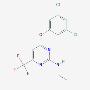 4-(3,5-dichlorophenoxy)-N-ethyl-6-(trifluoromethyl)pyrimidin-2-amine