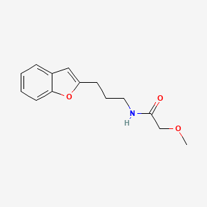molecular formula C14H17NO3 B2393913 N-[3-(1-benzofuran-2-yl)propyl]-2-methoxyacetamide CAS No. 2189499-13-4