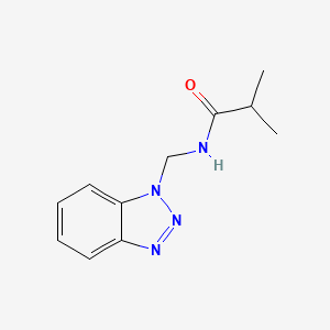 molecular formula C11H14N4O B2393915 N-(1H-1,2,3-Benzotriazol-1-ylmethyl)-2-methylpropanamide CAS No. 143949-77-3