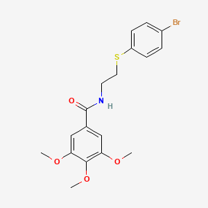 N-{2-[(4-bromophenyl)sulfanyl]ethyl}-3,4,5-trimethoxybenzenecarboxamide