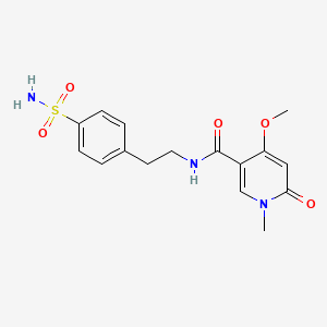 4-methoxy-1-methyl-6-oxo-N-(4-sulfamoylphenethyl)-1,6-dihydropyridine-3-carboxamide
