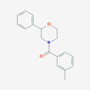 molecular formula C18H19NO2 B2393923 (2-Phenylmorpholino)(m-tolyl)methanone CAS No. 954010-14-1