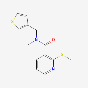 N-methyl-2-(methylsulfanyl)-N-[(thiophen-3-yl)methyl]pyridine-3-carboxamide