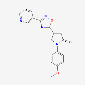 1-(4-Methoxyphenyl)-4-[3-(3-pyridyl)-1,2,4-oxadiazol-5-yl]-2-pyrrolidinone