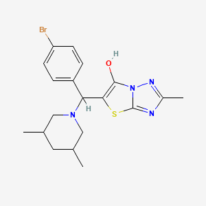 5-((4-Bromophenyl)(3,5-dimethylpiperidin-1-yl)methyl)-2-methylthiazolo[3,2-b][1,2,4]triazol-6-ol