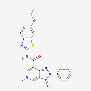 N-(6-ethoxybenzo[d]thiazol-2-yl)-5-methyl-3-oxo-2-phenyl-3,5-dihydro-2H-pyrazolo[4,3-c]pyridine-7-carboxamide