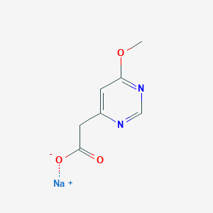 molecular formula C7H7N2NaO3 B2393934 Sodium;2-(6-methoxypyrimidin-4-yl)acetate CAS No. 2377035-58-8