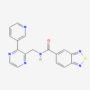 N-((3-(pyridin-3-yl)pyrazin-2-yl)methyl)benzo[c][1,2,5]thiadiazole-5-carboxamide