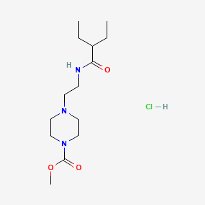 molecular formula C14H28ClN3O3 B2393945 Methyl 4-(2-(2-ethylbutanamido)ethyl)piperazine-1-carboxylate hydrochloride CAS No. 1351590-88-9