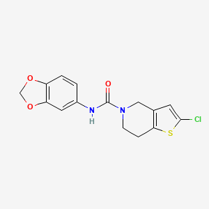 N-(benzo[d][1,3]dioxol-5-yl)-2-chloro-6,7-dihydrothieno[3,2-c]pyridine-5(4H)-carboxamide
