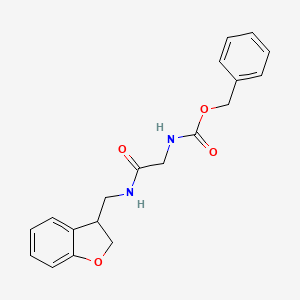 molecular formula C19H20N2O4 B2393956 benzyl N-({[(2,3-dihydro-1-benzofuran-3-yl)methyl]carbamoyl}methyl)carbamate CAS No. 2097862-56-9