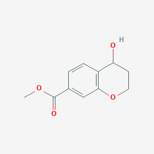 molecular formula C11H12O4 B2393988 methyl 4-hydroxychroman-7-carboxylate CAS No. 41118-36-9