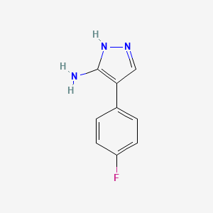 molecular formula C9H8FN3 B2393991 4-(4-Fluorophenyl)-1H-pyrazol-5-amine CAS No. 5848-04-4