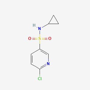 molecular formula C8H9ClN2O2S B2393992 6-chloro-N-cyclopropylpyridine-3-sulfonamide CAS No. 923226-48-6