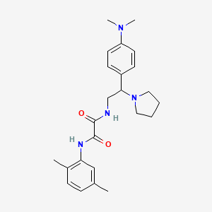 molecular formula C24H32N4O2 B2394008 N1-(2-(4-(dimethylamino)phenyl)-2-(pyrrolidin-1-yl)ethyl)-N2-(2,5-dimethylphenyl)oxalamide CAS No. 899956-95-7