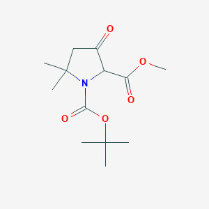 molecular formula C13H21NO5 B2394036 1-Tert-butyl 2-methyl 5,5-dimethyl-3-oxopyrrolidine-1,2-dicarboxylate CAS No. 1426680-65-0