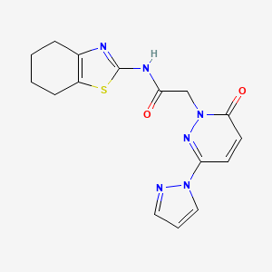 2-(6-oxo-3-(1H-pyrazol-1-yl)pyridazin-1(6H)-yl)-N-(4,5,6,7-tetrahydrobenzo[d]thiazol-2-yl)acetamide