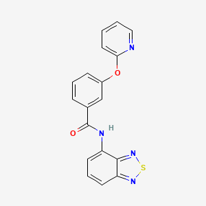 molecular formula C18H12N4O2S B2394042 N-(2,1,3-benzothiadiazol-4-yl)-3-(pyridin-2-yloxy)benzamide CAS No. 1705677-44-6