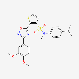 2-[3-(3,4-dimethoxyphenyl)-1,2,4-oxadiazol-5-yl]-N-(4-isopropylphenyl)-N-methylthiophene-3-sulfonamide