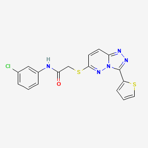 N-(3-chlorophenyl)-2-[(3-thiophen-2-yl-[1,2,4]triazolo[4,3-b]pyridazin-6-yl)sulfanyl]acetamide
