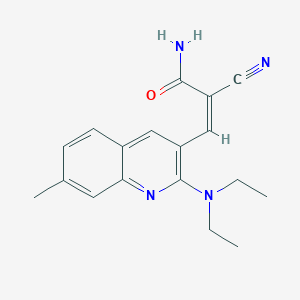 (Z)-2-cyano-3-[2-(diethylamino)-7-methylquinolin-3-yl]prop-2-enamide