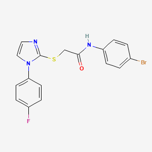 B2394069 N-(4-bromophenyl)-2-((1-(4-fluorophenyl)-1H-imidazol-2-yl)thio)acetamide CAS No. 688336-74-5