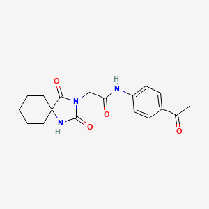 molecular formula C18H21N3O4 B2394071 N-(4-acetylphenyl)-2-(2,4-dioxo-1,3-diazaspiro[4.5]dec-3-yl)acetamide CAS No. 876532-52-4