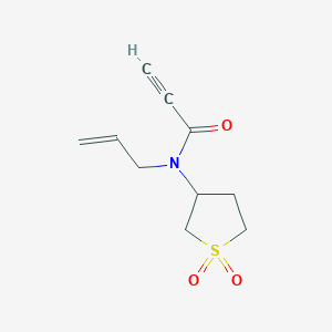 molecular formula C10H13NO3S B2394079 N-(1,1-Dioxothiolan-3-yl)-N-prop-2-enylprop-2-ynamide CAS No. 2249020-01-5