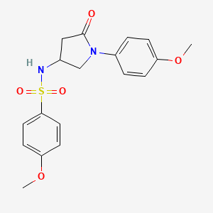 4-methoxy-N-(1-(4-methoxyphenyl)-5-oxopyrrolidin-3-yl)benzenesulfonamide