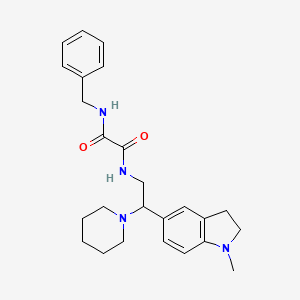 N1-benzyl-N2-(2-(1-methylindolin-5-yl)-2-(piperidin-1-yl)ethyl)oxalamide