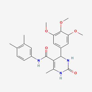 N-(3,4-dimethylphenyl)-6-methyl-2-oxo-4-(3,4,5-trimethoxyphenyl)-1,2,3,4-tetrahydropyrimidine-5-carboxamide