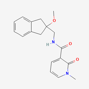 molecular formula C18H20N2O3 B2394129 N-((2-methoxy-2,3-dihydro-1H-inden-2-yl)methyl)-1-methyl-2-oxo-1,2-dihydropyridine-3-carboxamide CAS No. 2034596-45-5