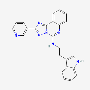 molecular formula C24H19N7 B2394149 N-[2-(1H-indol-3-yl)ethyl]-2-(pyridin-3-yl)-[1,2,4]triazolo[1,5-c]quinazolin-5-amine CAS No. 902909-24-4