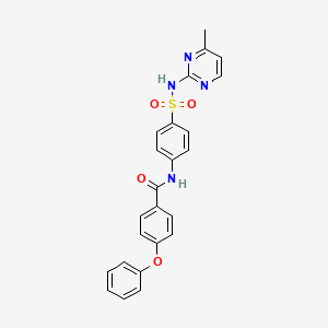 molecular formula C24H20N4O4S B2394166 N-[4-[(4-methylpyrimidin-2-yl)sulfamoyl]phenyl]-4-phenoxybenzamide CAS No. 868212-69-5