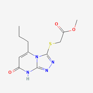 Methyl 2-((7-oxo-5-propyl-7,8-dihydro-[1,2,4]triazolo[4,3-a]pyrimidin-3-yl)thio)acetate