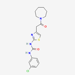 1-(4-(2-(Azepan-1-yl)-2-oxoethyl)thiazol-2-yl)-3-(3-chlorophenyl)urea