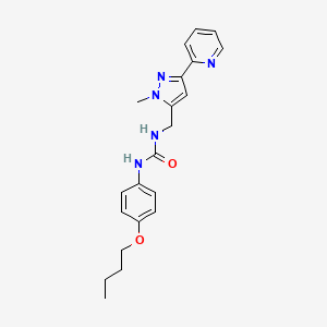 1-(4-Butoxyphenyl)-3-[(2-methyl-5-pyridin-2-ylpyrazol-3-yl)methyl]urea