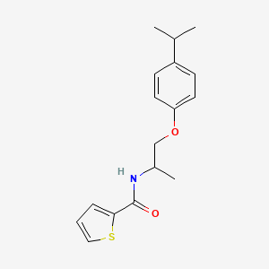 B2394182 N-{1-[4-(propan-2-yl)phenoxy]propan-2-yl}thiophene-2-carboxamide CAS No. 380189-58-2
