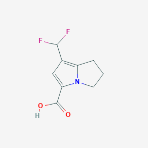B2394183 1-(Difluoromethyl)-6,7-dihydro-5H-pyrrolizine-3-carboxylic acid CAS No. 2248296-02-6