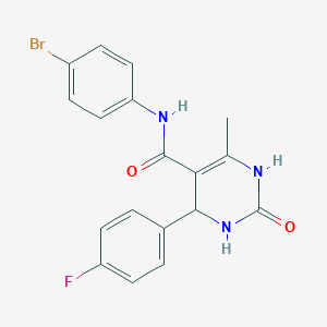 N-(4-bromophenyl)-4-(4-fluorophenyl)-6-methyl-2-oxo-1,2,3,4-tetrahydropyrimidine-5-carboxamide