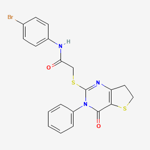 N-(4-bromophenyl)-2-((4-oxo-3-phenyl-3,4,6,7-tetrahydrothieno[3,2-d]pyrimidin-2-yl)thio)acetamide