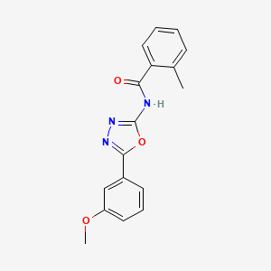 molecular formula C17H15N3O3 B2394232 N-[5-(3-methoxyphenyl)-1,3,4-oxadiazol-2-yl]-2-methylbenzamide CAS No. 888414-41-3