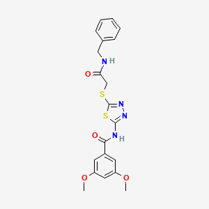N-(5-((2-(benzylamino)-2-oxoethyl)thio)-1,3,4-thiadiazol-2-yl)-3,5-dimethoxybenzamide